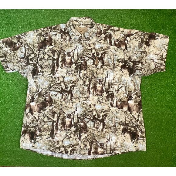 Vintage Buck “camouflage” Button Up 2Xl North River Outdoors XXL Deer 90s - Picture 1 of 6